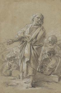 François Boucher - An Apostle preaching, with figures in the background