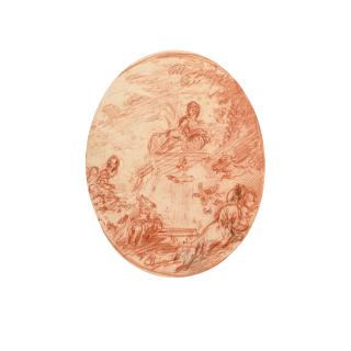 François Boucher - Berger Et Son Troupeau À La Fontaine