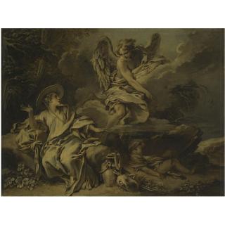 François Boucher - Hagar And Ishmael In The Desert