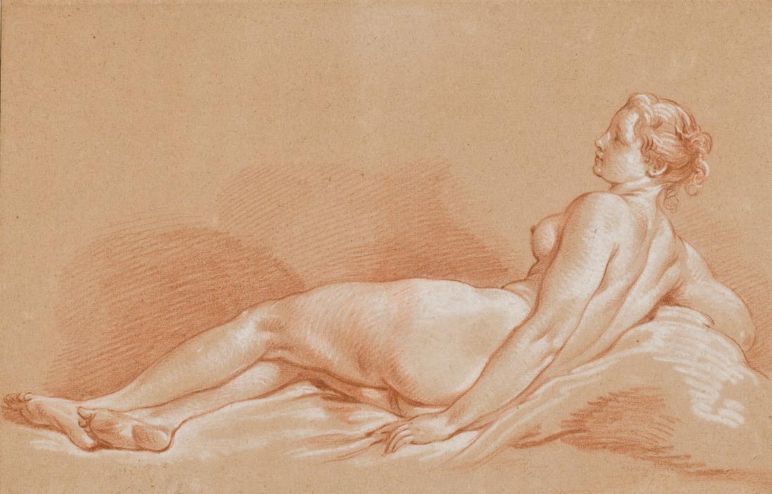 Francois Boucher - Jeune Femme Nue Allongée