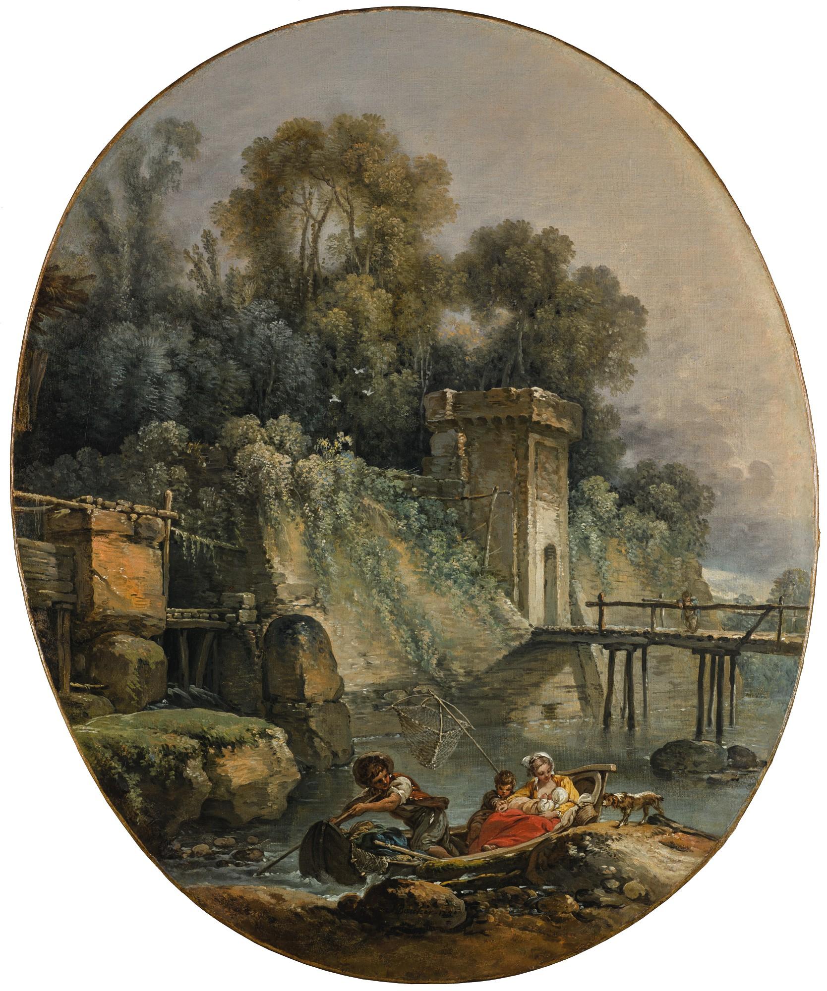 François Boucher - Le départ pour la pêche