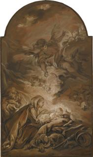 François Boucher - The Nativity With A Hovering Angel