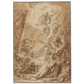 François Boucher - The Nativity