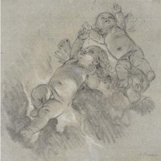 François Boucher - Trois Putti Volant