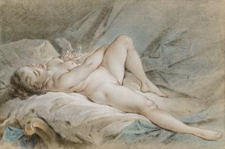 Francois Boucher - Vénus Jouant Avec Deux Colombes