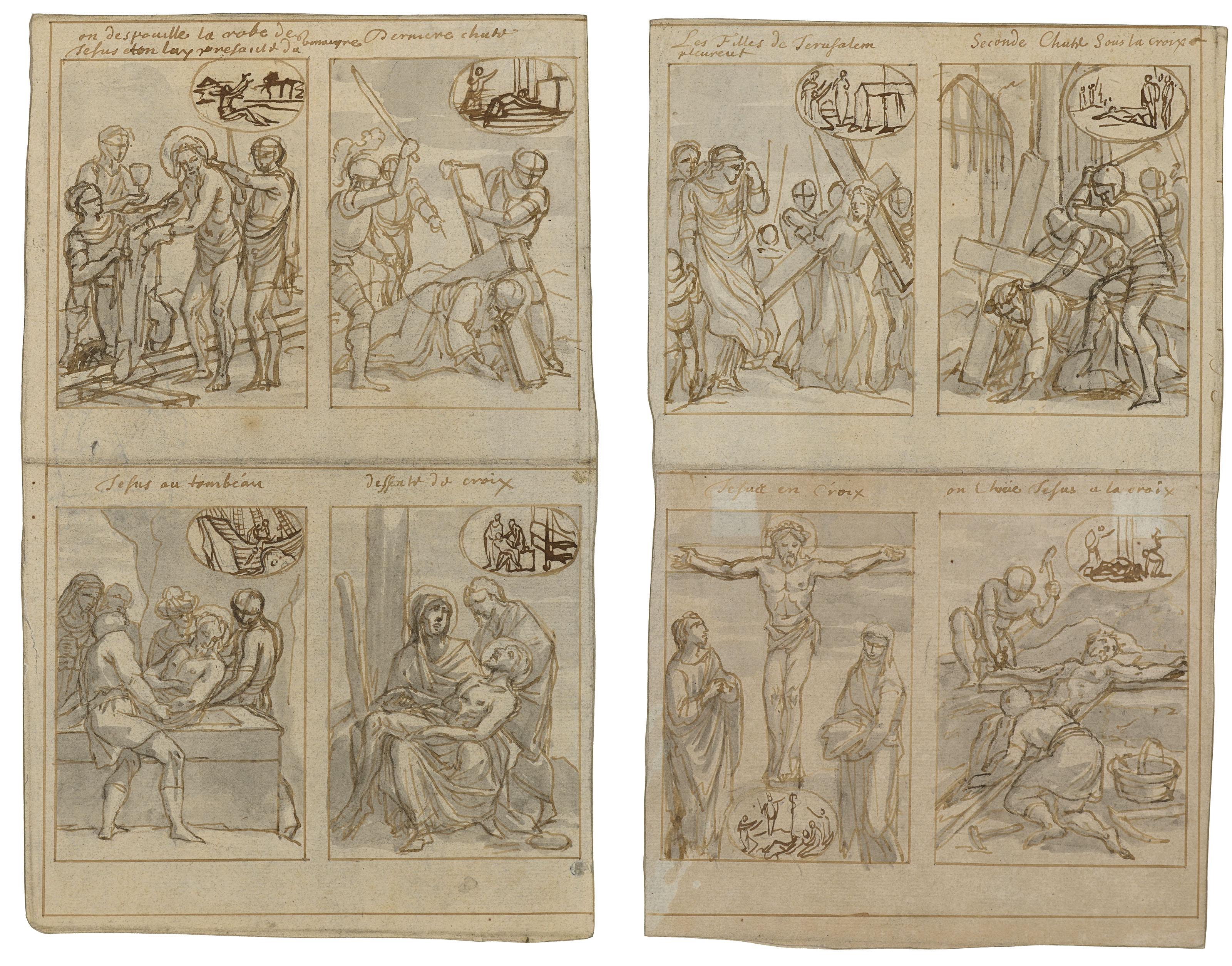 François Chauveau - Huit vignettes pour la Perpétuelle Croix ou Passion de Notre Seigneur Jésus-Christ