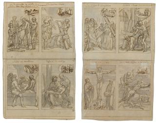 François Chauveau - Huit vignettes pour la Perpétuelle Croix ou Passion de Notre Seigneur Jésus-Christ