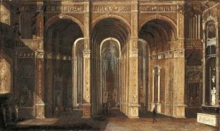 François De Nomé - The interior of a classical church