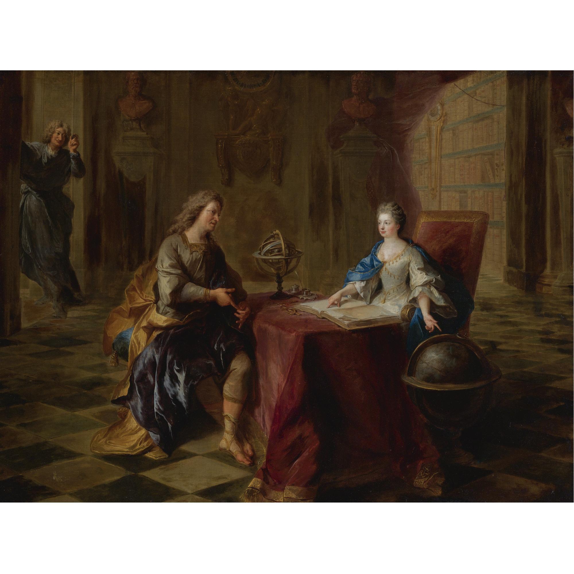 François de Troy - The Astronomy Lesson Of The Duchesse Du Maine