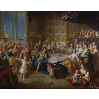 François de Troy - The Feast Of Dido And Aeneas: An Allegorical Portrait Of The Family Of The Duc And Duchesse Du Maine