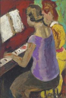 François Desnoyer - Femme Au Piano