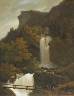 François Diday - La Cascade Du Wandel Près De Brienz The Waterfall Of Wandel, Near Brienz