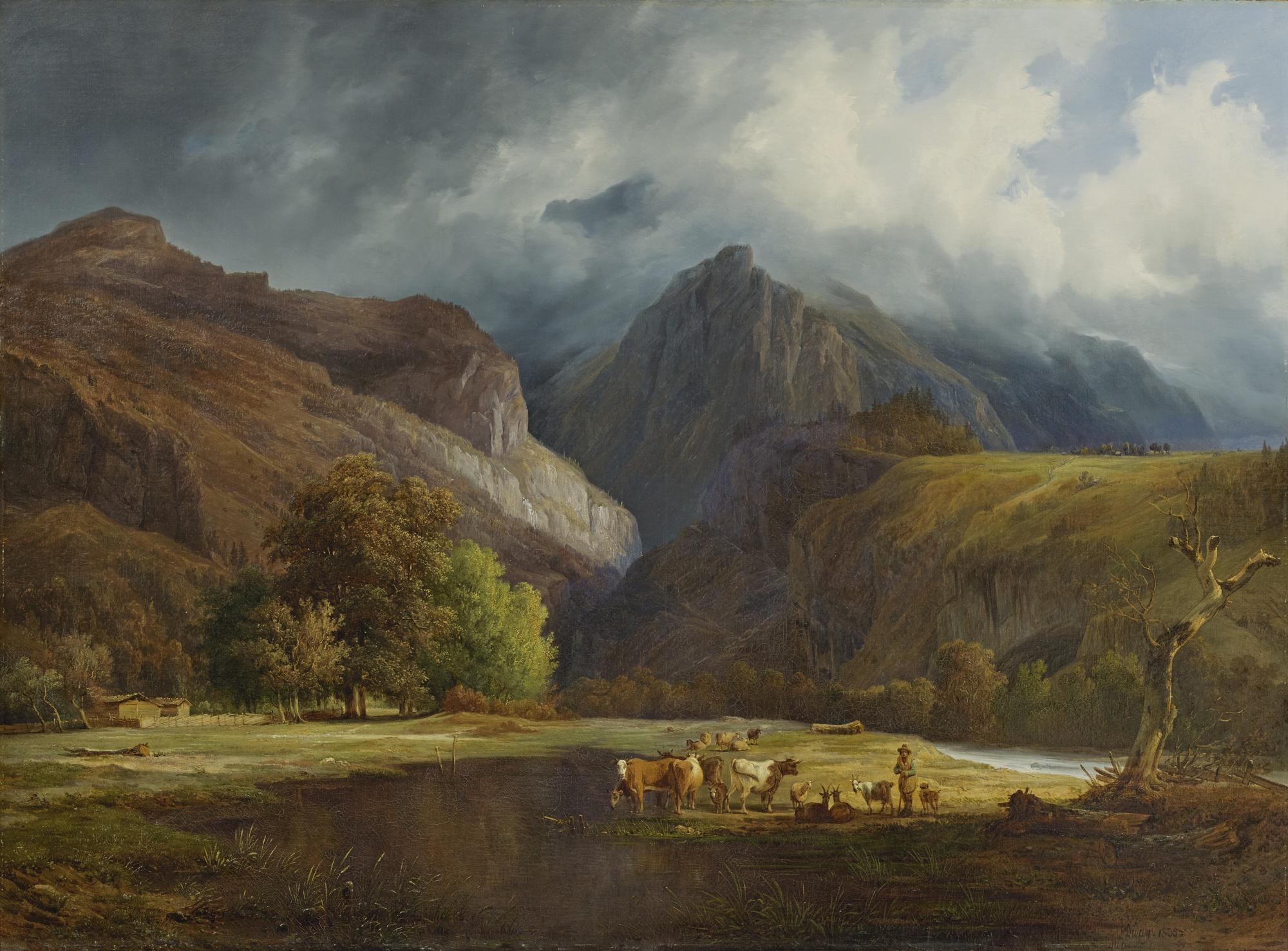 François Diday - Scène Des Hautes Alpes, 1835