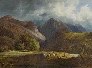 François Diday - Scène Des Hautes Alpes, 1835