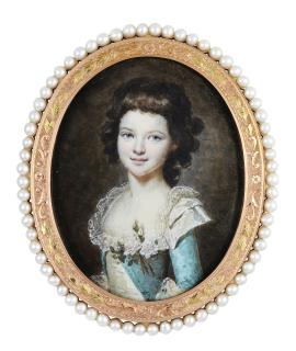 François Dumont - Portrait Of A Young Girl, Circa 1785