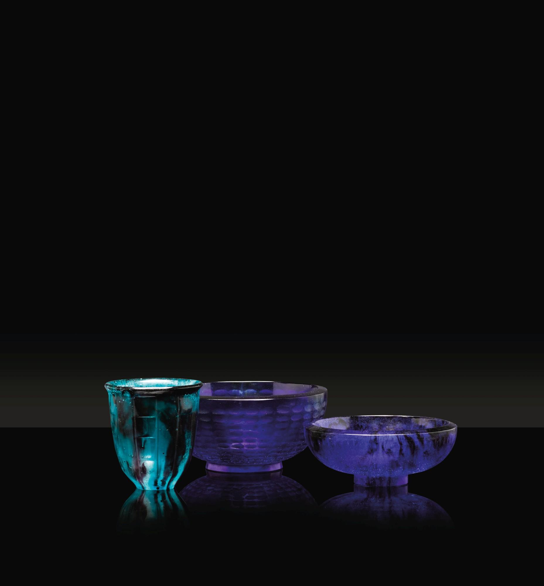 François-Émile Décorchemont - A Group Of Three Bowls [Ensemble De Trois Coupes]