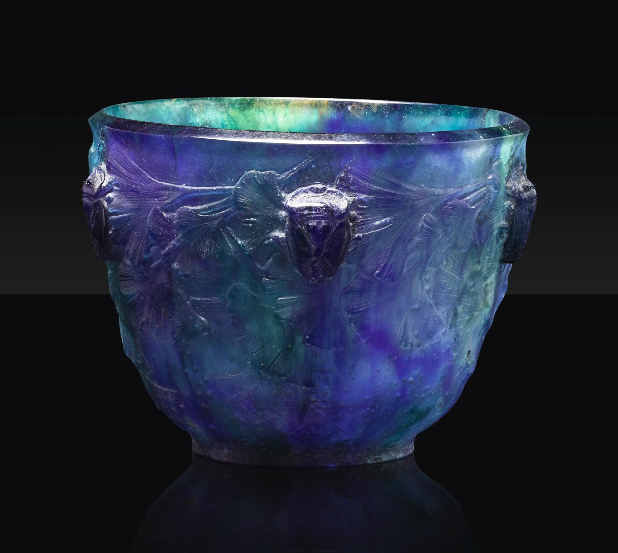 François-Émile Décorchemont - Punaises Et Ginkgo Bowl  [Coupe Punaises Et Gingko]