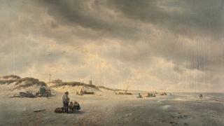 Francois-Étienne Musin - Küstenszene mit Fischern