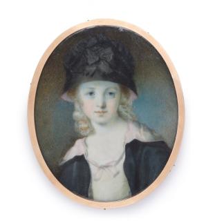 François Ferrière - Portrait Of Mrs Hickford Burr, Née Scobell, Circa 1795