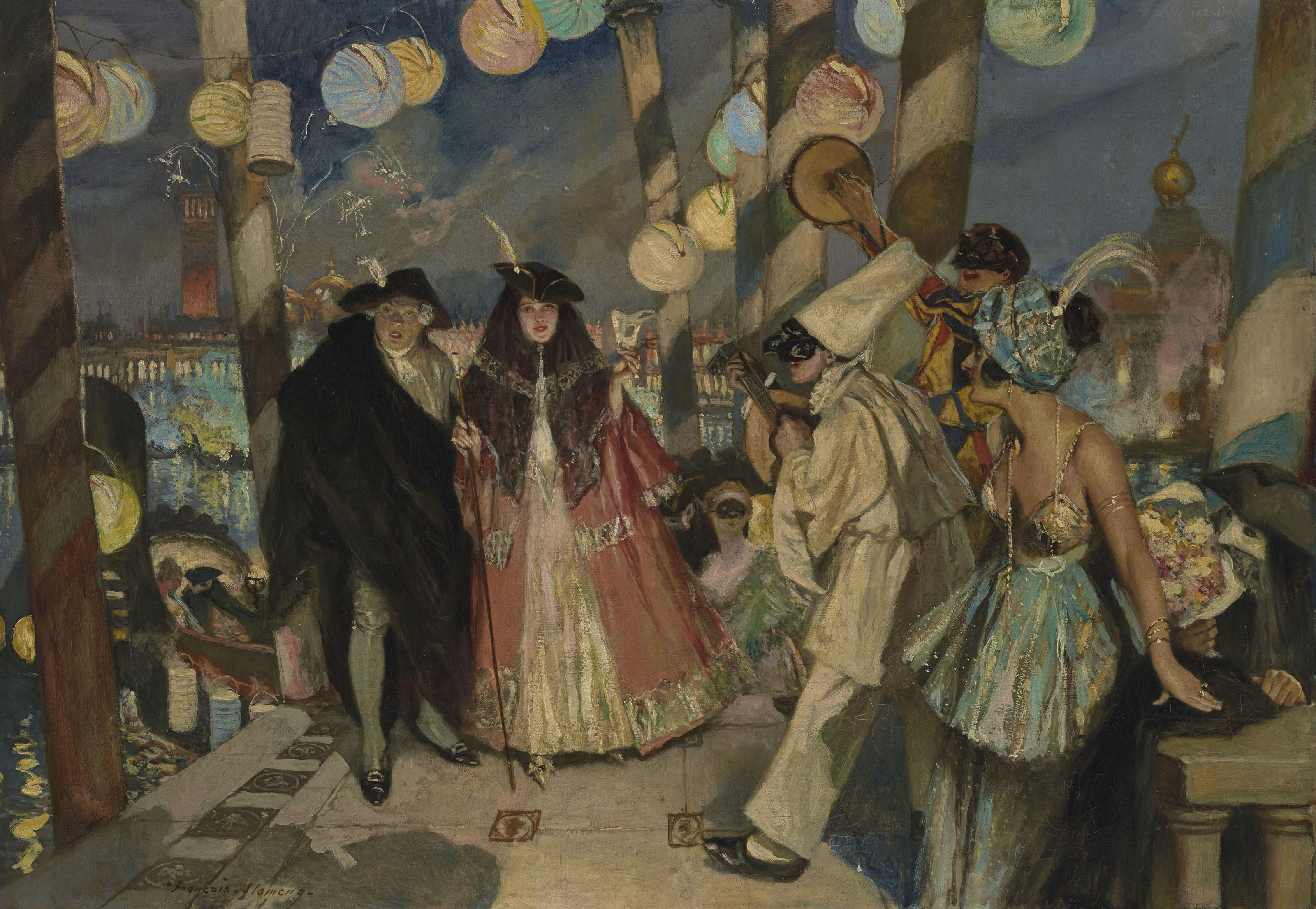 François Flameng - Fête vénitienne