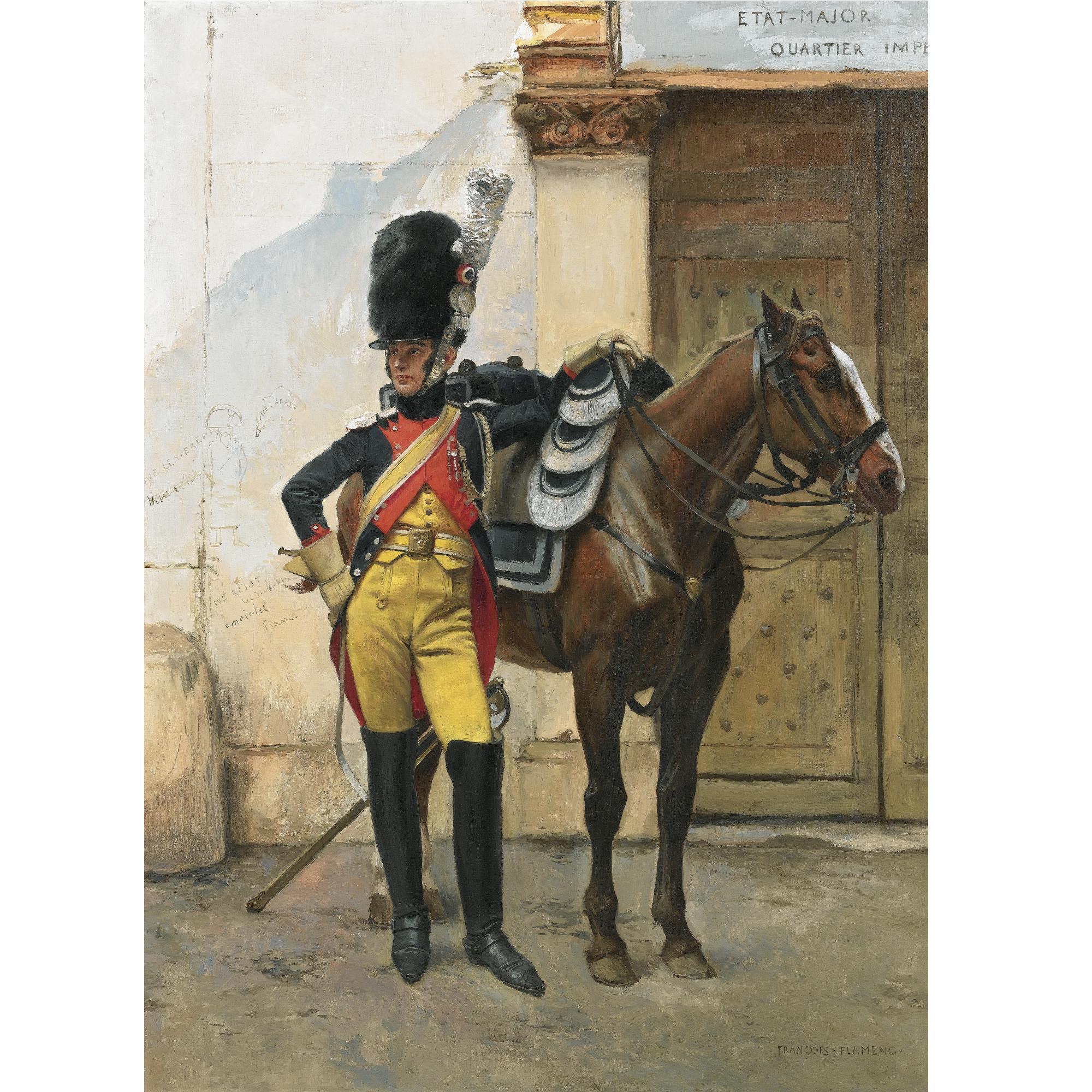 François Flameng - French An Elite Soldier Of The Imperial Guard