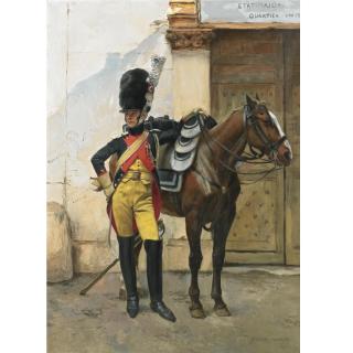 François Flameng - French An Elite Soldier Of The Imperial Guard