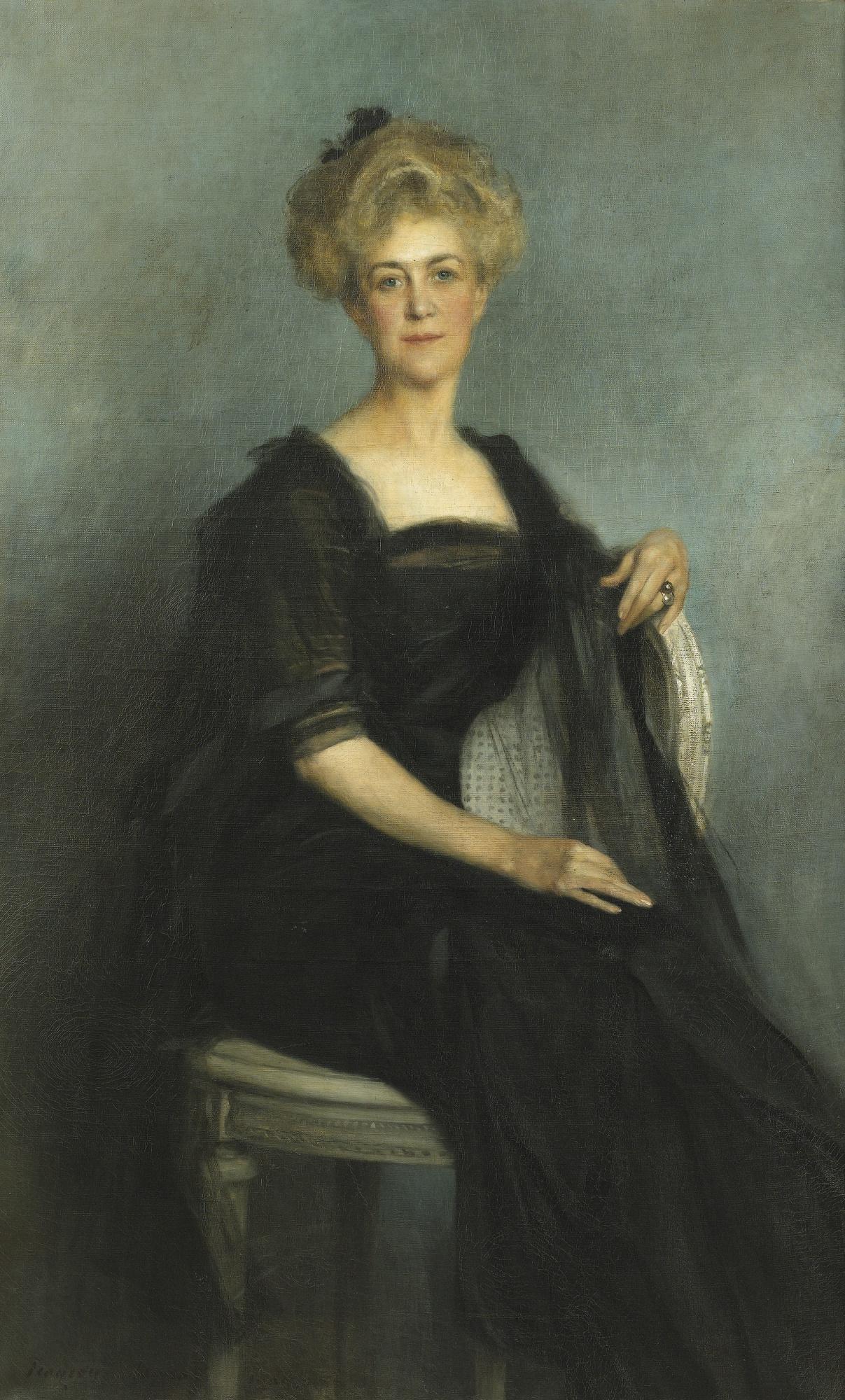 François Flameng - Portrait Of Mrs. William K. Vanderbilt
