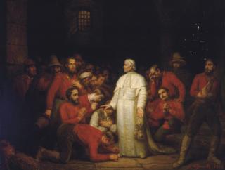 François Gabriel Guillaume Lépaulle - Pope Pius IX visiting the troops of Garibaldi
