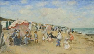 François Gall - Animation Sur Une Plage Normandie