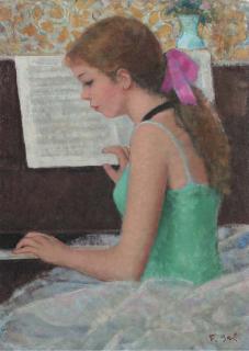 Francois Gall - Ballerine au piano