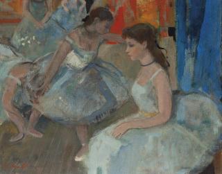 François Gall - Danseuses En Blanc Dans Les Coulisses