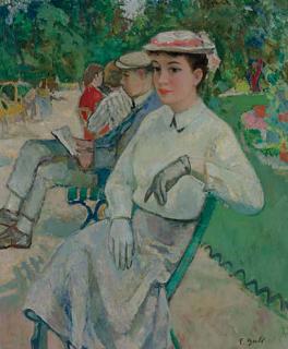 Francois Gall - Eugénie assise au parc Montsouris