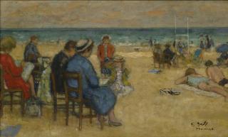 François Gall - Lecture Et Détente, Plage De Trouville