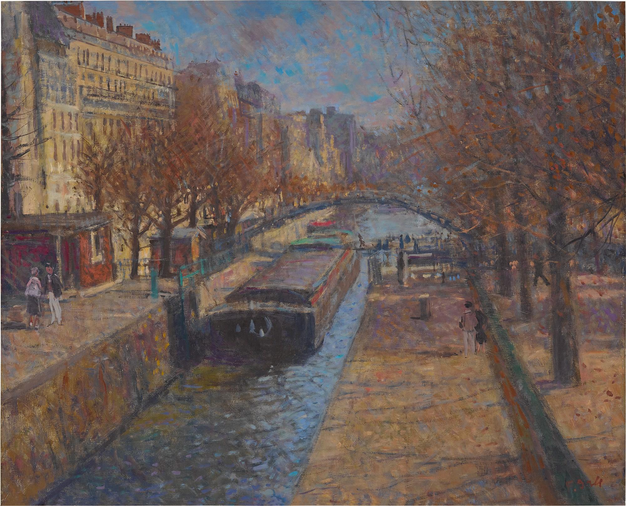 François Gall - Lumière D\'Automne, Canal Saint-Martin, Paris 10E