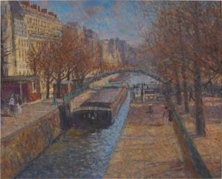 François Gall - Lumière D\'Automne, Canal Saint-Martin, Paris 10E