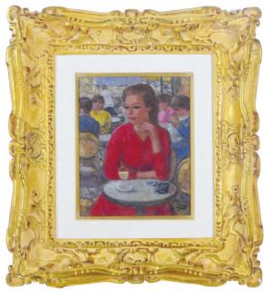 François Gall - Marie-Lize en rouge, au Café de Paris