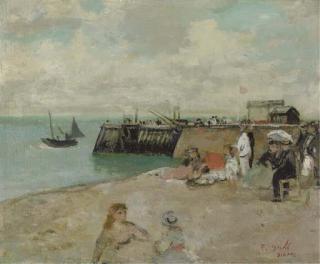 François Gall - Plage de Dieppe, prés de la jetée