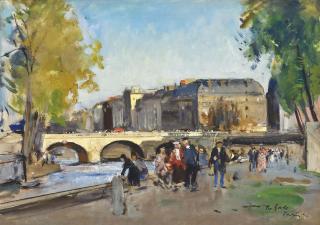 François Gall - Promenade sous les quais des Grands Augustins, Paris
