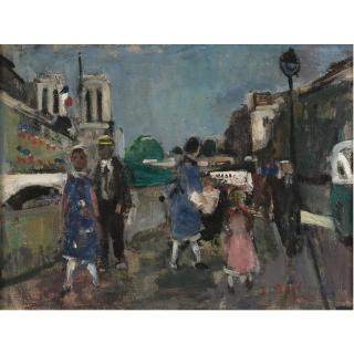 François Gall - Quai Saint-Michel Au 14 Juillet, Paris