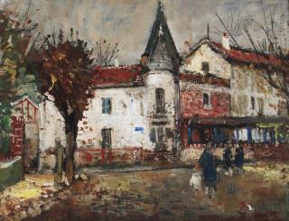 Francois Gall - Vy med kyrktorn