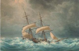 Francois-Geoffroi Roux - The Francois-Georges reefed down in heavy seas