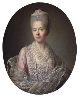 Francois-Hubert Drouais - Portrait de Guillemette Moulin de la Racinière, Madame d\'Angot