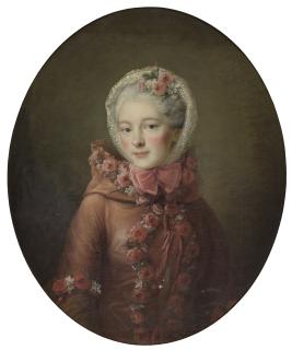 François Hubert Drouais - Portrait Of A Young Woman