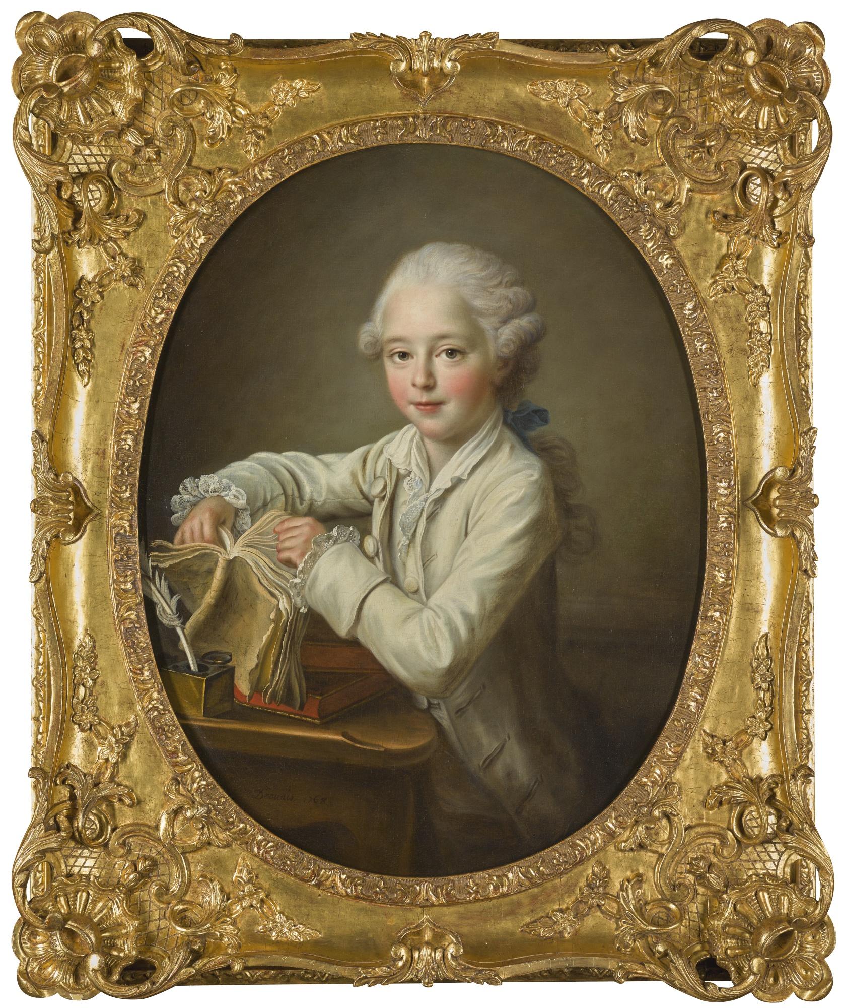 François Hubert Drouais - Portrait Of The Marquis De Briges, Aged Seven