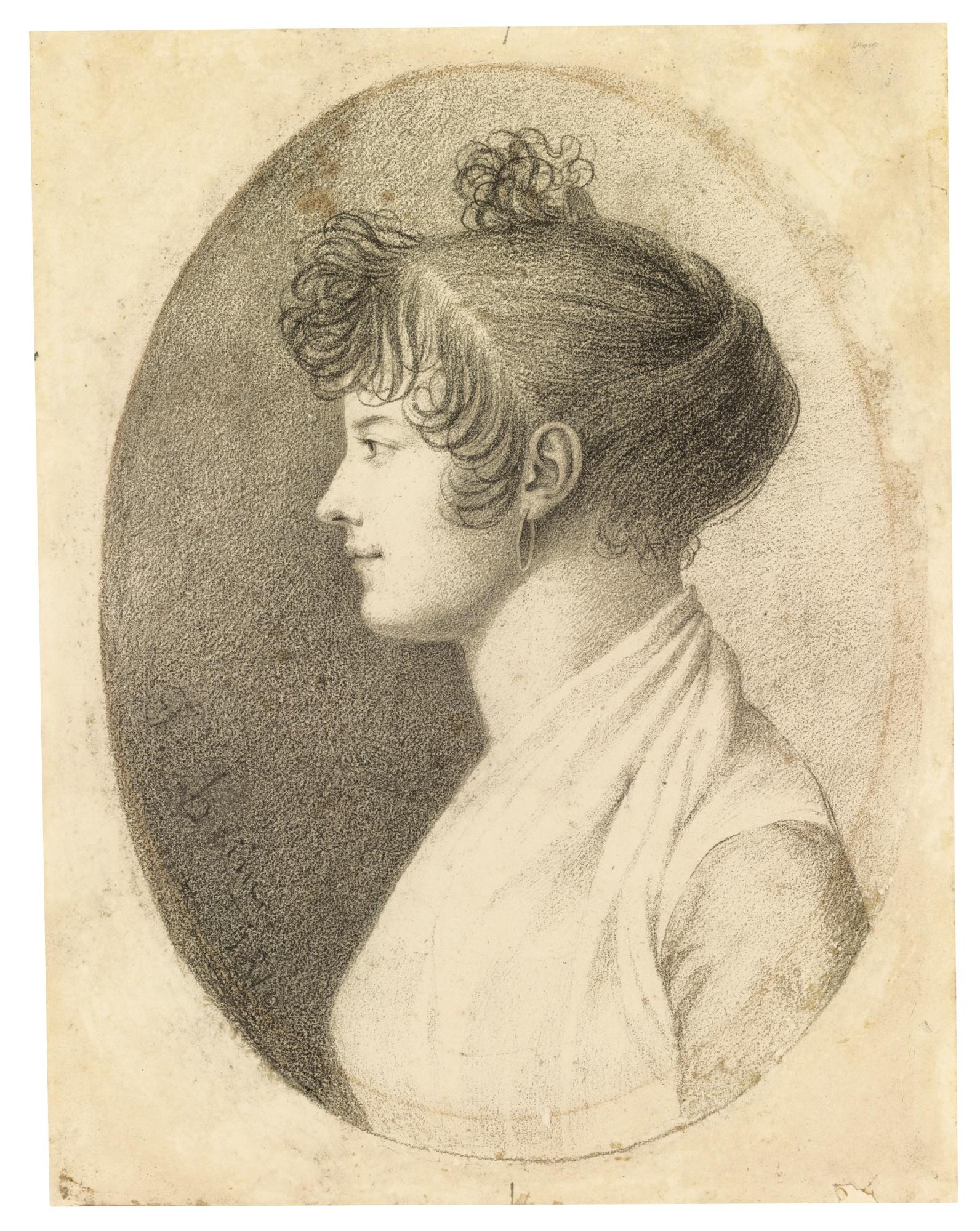 François-Joseph Heim - Profile Portrait Of A Woman