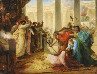 François-Joseph Heim - Ptolemy Philopator Struck By Death As He Desecrated The Temple Of Jerusalem