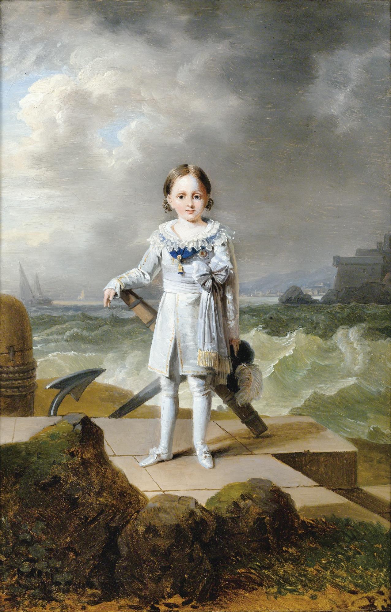 François-Joseph Kinson - Portrait Du Prince Napoléon-Louis Bonapartefrançois-Joseph Kinson ; Portrait Of Prince Napoléon-Louis Bonaparte, Ca 1810 - 18011 ; Oil On Canvas