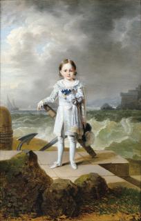 François-Joseph Kinson - Portrait Du Prince Napoléon-Louis Bonapartefrançois-Joseph Kinson ; Portrait Of Prince Napoléon-Louis Bonaparte, Ca 1810 - 18011 ; Oil On Canvas