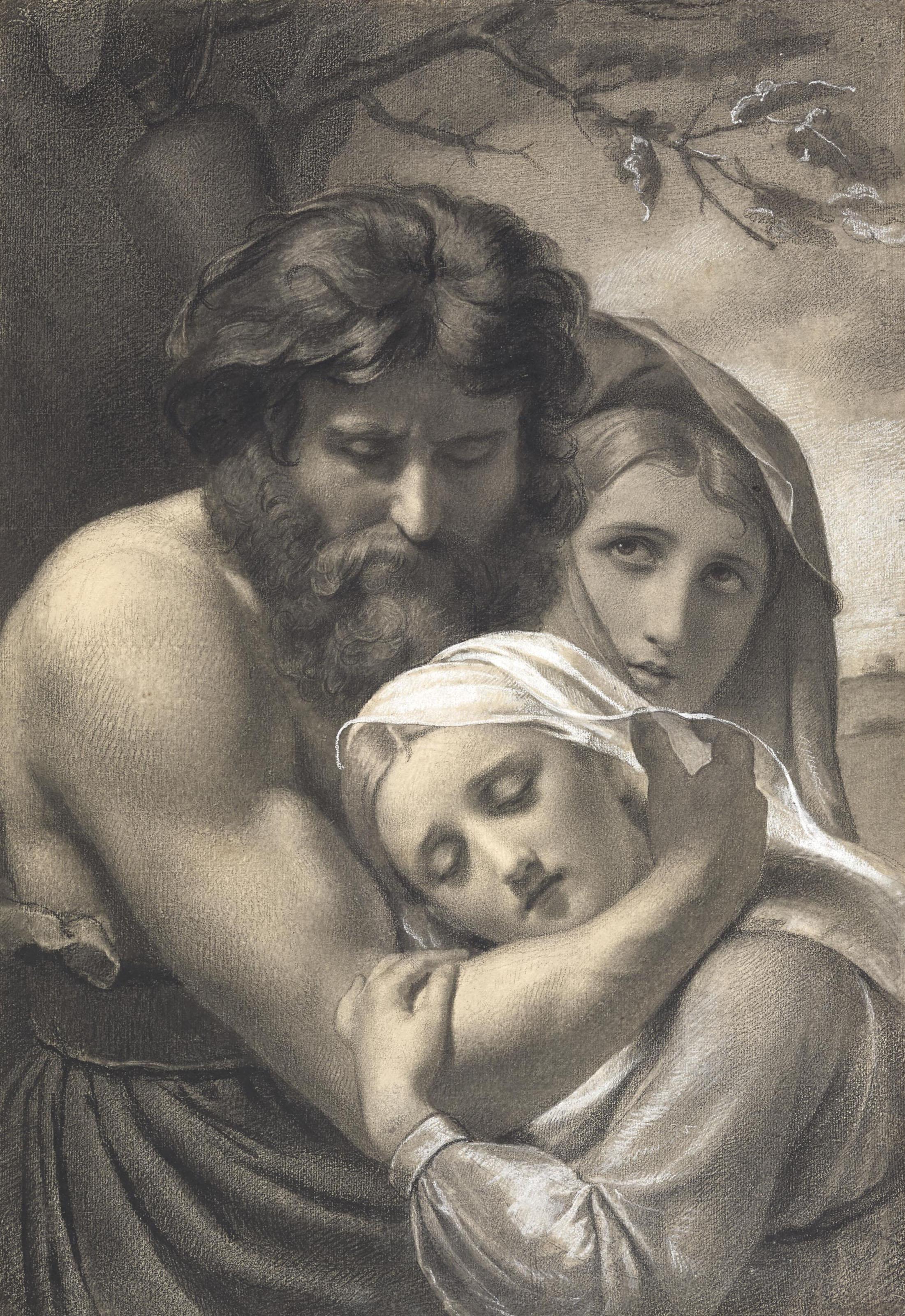 Francois-Joseph Navez - Trois Figures Enlacées