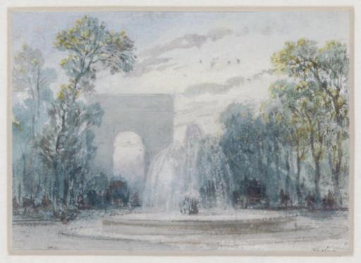 François-Joseph Nolau - View of the Arc de Triomphe